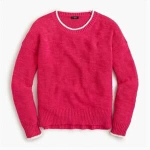 J. Crew Tipped Beach Sweater in Pink